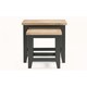 image 2 of Classic Rustic Dark Grey Nest of Tables Grey