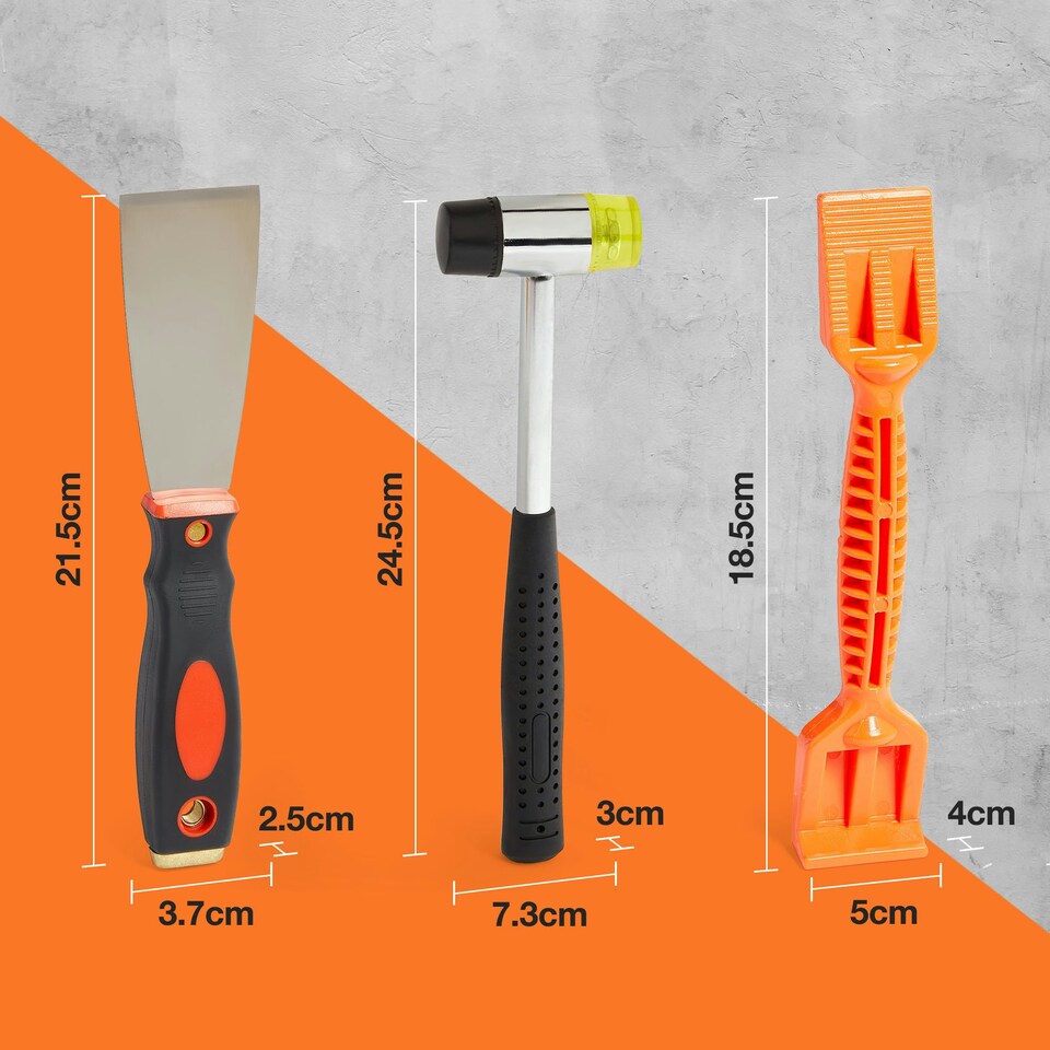 image 1 of Vonhaus 3pcs Window Glazing Tool Kit for Glazing, deglazing & beading