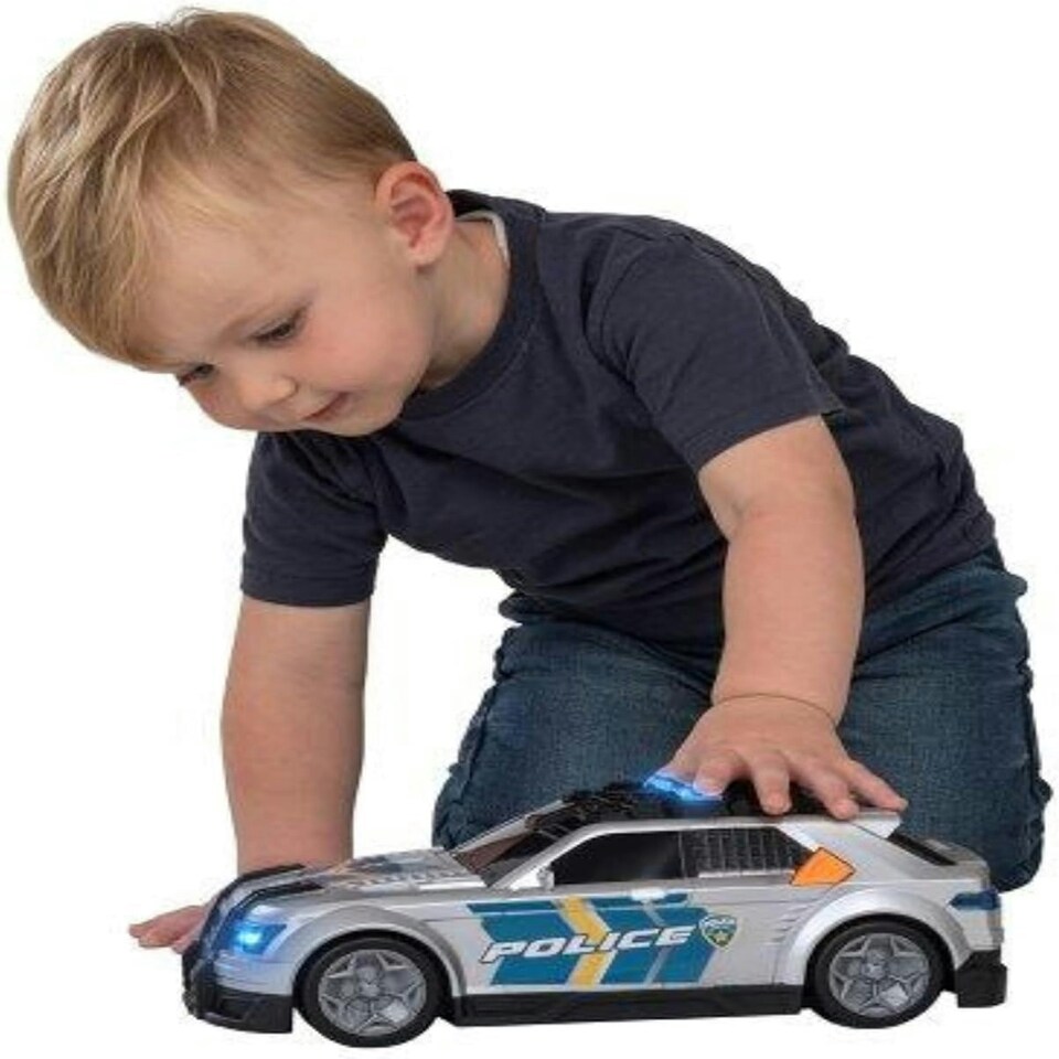 image 1 of Teamsterz Mighty Medium Police Interceptor Realistic Lights & Siren Sounds Toy Car