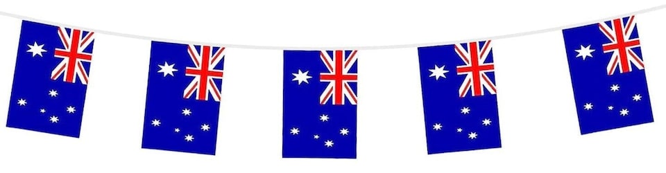 image 1 of Australia Flag Party Bunting 10m with 20 Flags