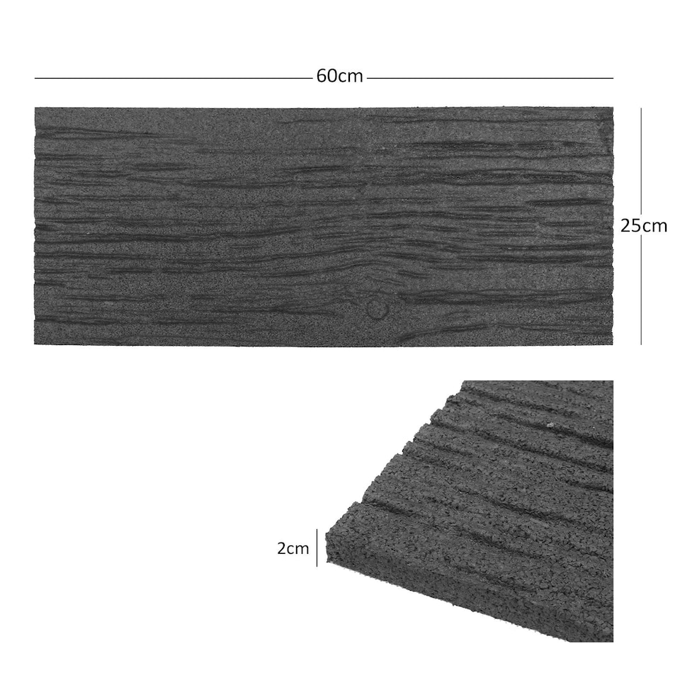 image 1 of Nicoman Grey Single size Railroad Tie Stepping stone Pack of 2 | Grey | Grey | Pack of 2