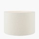 image 3 of 50cm White Boucle Cylinder Lampshade White