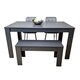 image 1 of Dining Table Set with 2 Chairs Dining Room and Kitchen table set of 2,and Bench Grey
