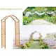 image 3 of Gr8 Garden Arch Wooden Pergola Feature Trellis Rose Climbing Plant Archway Tan Frame