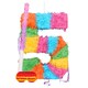 image 1 of Fax Potato Number 5 Pinata Set with Stick & Blindfold - Pink Stick