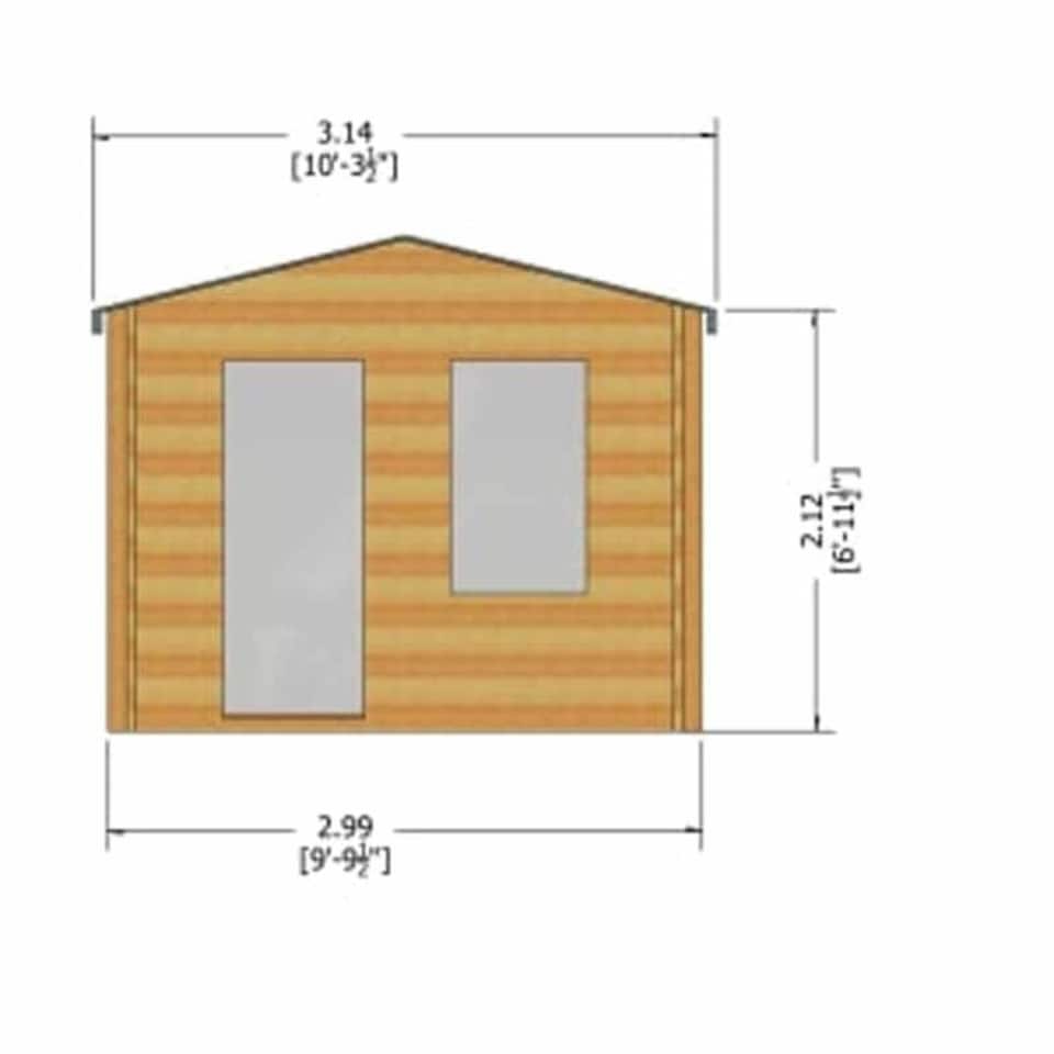 image 1 of Bucknells 28 mm Log Cabin 10 x 12 Feet | Brown