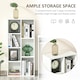 image 5 of HOMCOM Bookcase Modern Bookshelf Cabinet for Home Office White