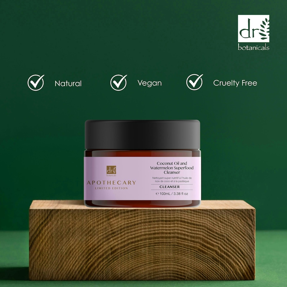 image 1 of Dr Botanicals Coconut Oil & Watermelon Superfood Cleanser 100ml
