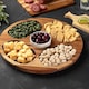 image 2 of Stolf Round Teak Wood Snack Serving Board 5 Divisions with Porcelain Bowl 35.5 x 2.4cm