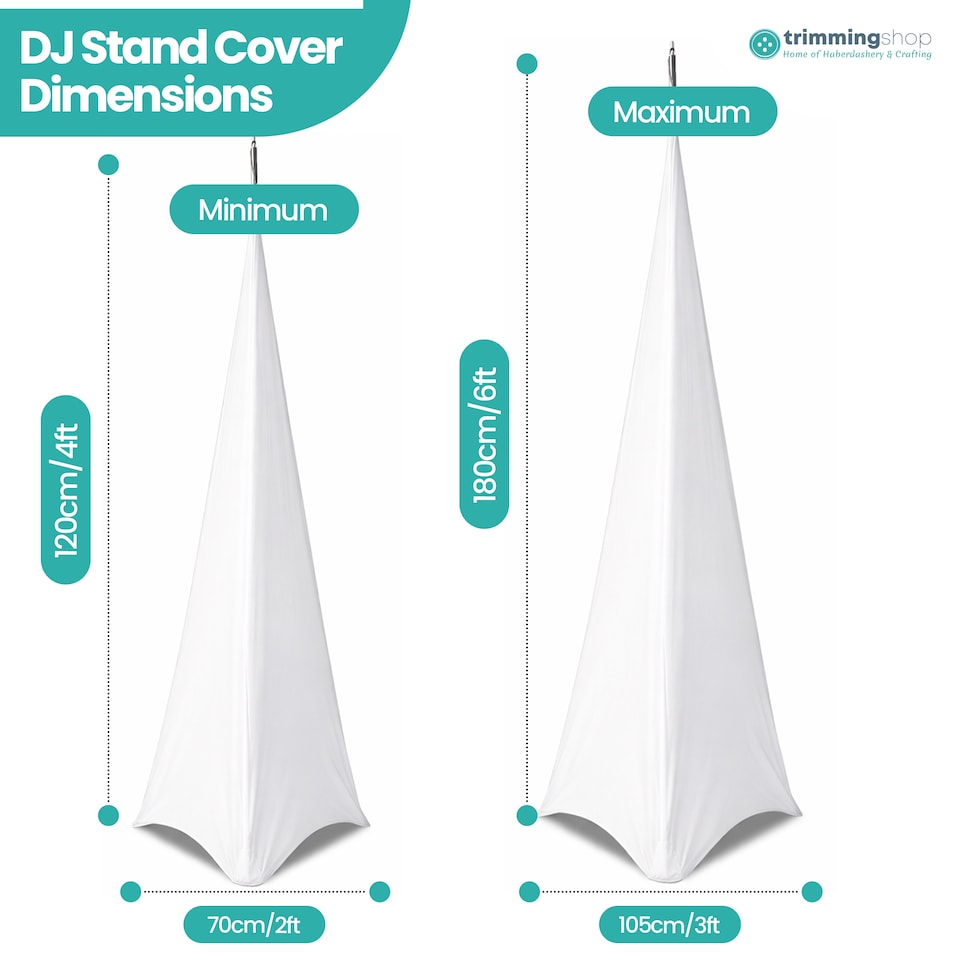 image 1 of Double-Sided Stretch Tripod Speaker DJ Stand Cover - Pack of 10