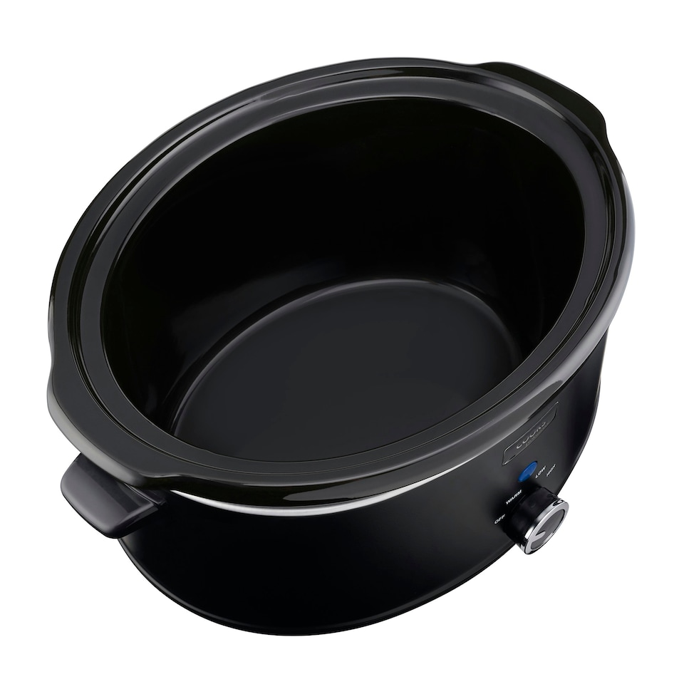 image 1 of Cooks Professional Slow Cooker 6.5 Litre with Dishwasher Safe Bowl, 2 Heat Settings & Keep Warm Function | Black