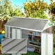image 2 of Outsunny Pack of 12 Metal Roofing Sheets for Greenhouse, Light Grey Grey