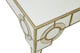 image 4 of Art Deco Coffee Table, Antique Finished Accent Table,Mirrored Top Center Table,Decorative Livingroom Table | Gold