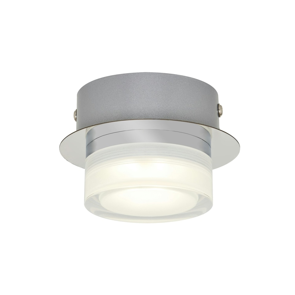 image 1 of BHS Brooke LED Bathroom Dual Mount Ceiling Light | Silver | Chrome | 1