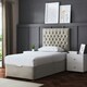 image 2 of Seraphine Divan Bed with Upholstered Headboard - Beige - Small Single