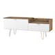 image 4 of Bexley 2 Drawer 2 Level Media Unit in White Matt & Vintage Oak (Ready Assembled) | White | White Matt & Vintage Oak