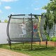 image 1 of SPORTNOW 8ft Trampoline with Enclosure Net, Spring Cover, Black