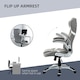 image 6 of Vinsetto Fabric Office Desk Chair with Adjustable Height Tilt Function Grey