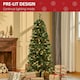 image 5 of HOMCOM 5FT Prelit Pencil Christmas Tree w/ LED Light, Berry, Xmas Decoration