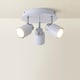 image 4 of ValueLights Benton White IP44 Round Adjustable Ceiling Light | White