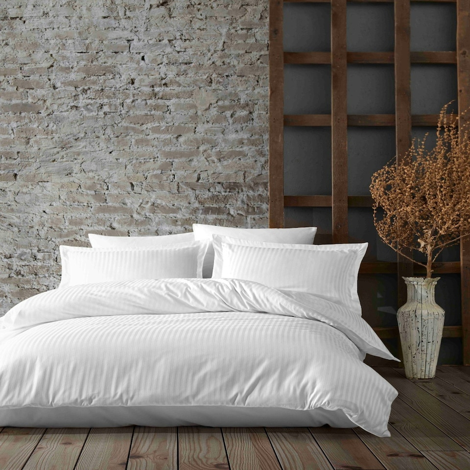 Pure Collection Cotton Sateen 6 Piece Duvet Cover Set (Double Size)