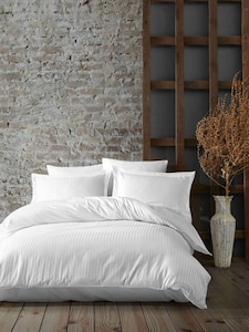 Pure Collection Cotton Sateen 6 Piece Duvet Cover Set (Double Size)