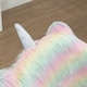 image 8 of Vinsetto Faux Fur Unicorn Desk Chair Fluffy Home Office Chair with Armrests