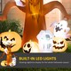 image 3 of Outsunny 7.9FT Tall Halloween Inflatable Ghost Tree with Pumpkins, White Ghosts and Tombstone, Blow-Up Outdoor Halloween Decoration for Lawn, Garden, Party