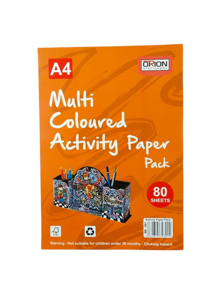 image 1 of Multi Coloured Activity Sugar Paper Pack 80 Sheets