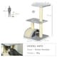 image 4 of PawHut 72cm Cat Tree Tower with Scratching Post Perch, Indoor, Light Grey
