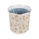 image 4 of Oak Leaves & Berries Food Waste Caddy - Metal 2L Golden Yellow Decorative Kitchen Compost Bin