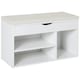 image 1 of HOMCOM Wooden Shoes Cabinet Bench Hidden Storage Padded Seat Organiser White
