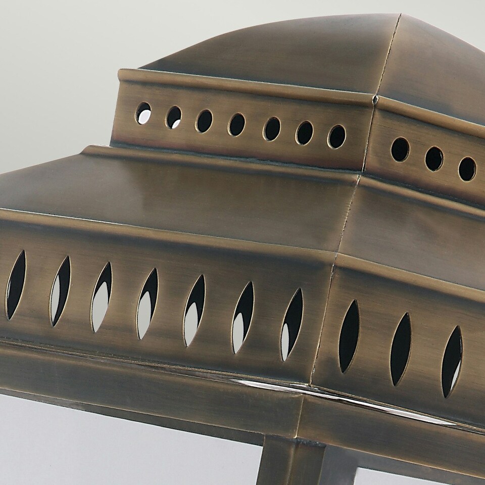 image 1 of Mansion House 3 Light Outdoor Wall Lantern Light Brass IP44, E14