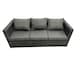 image 4 of Fimous 10-seater Height Adjustable Rising Lifting Table Corner Sofa Set Rattan Garden Furniture Dining Set with 2 Small Stool Dark Grey Mixed