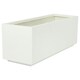 image 2 of Primrose White Gloss Fibreglass Garden Indoor Outdoor Trough Planter 120cm