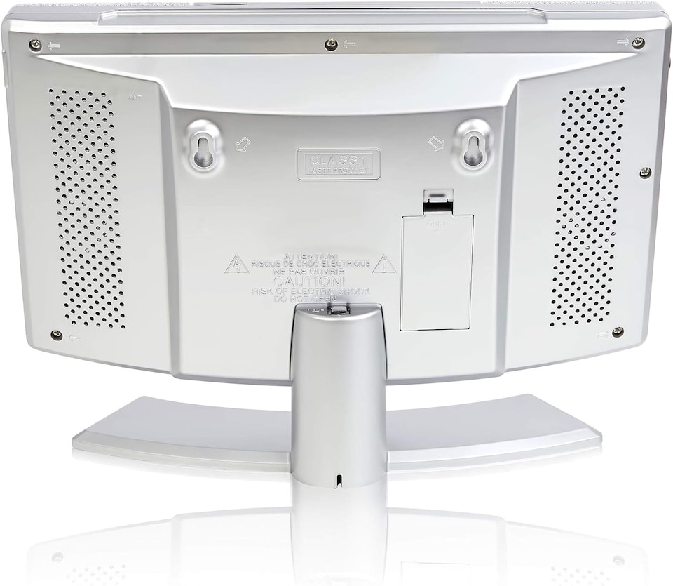 image 1 of Denver MC-5220 CD Player For Home HiFi System - CD Player With Speakers & Radio - Mains Power, Clock Radio, Remote Control, Desktop Stand/Wall Mounted CD Player