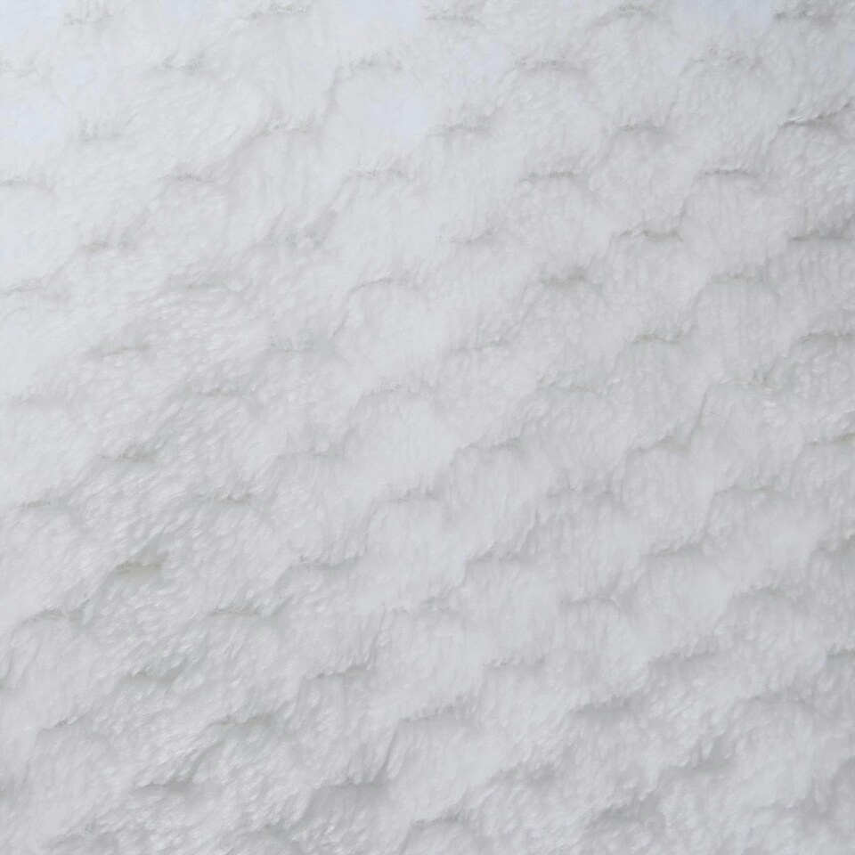image 1 of OHS Luxury Waffle Honeycomb Mink Warm Blanket, 200x240cm - White
