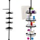 image 1 of 4-Tier Telescopic Corner Shower Caddy Bathroom Wall Shelf & Storage Organizer