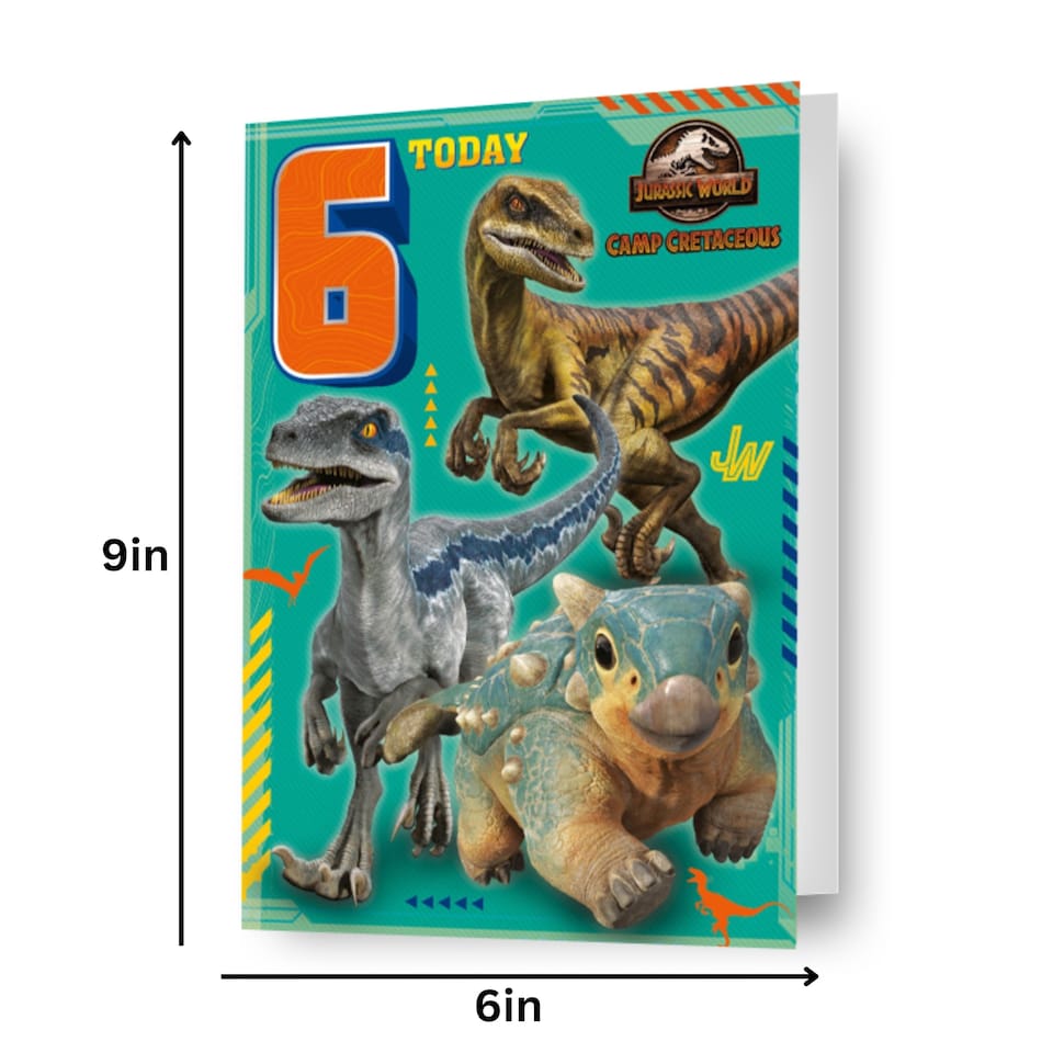 image 1 of Jurassic World Age 6 Birthday Card