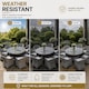 image 10 of Sorrento 6-Seater Rattan Dining Set, Round Garden Table with Chairs, Outdoor Patio Furniture Set