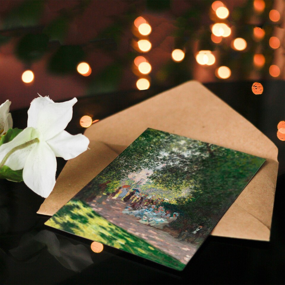image 1 of Claude Monet Art Card Monceau Park in the Afternoon
