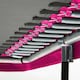 image 4 of 7ft x 5ft Salta Pink Rectangular Comfort Edition Trampoline with Enclosure