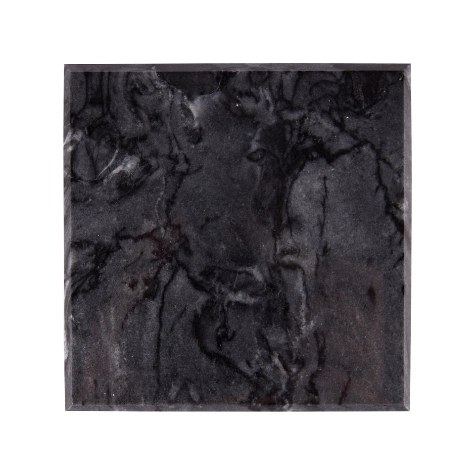 image 1 of Argon Tableware Marble Square Coasters - 10cm - Black - Pack of 6