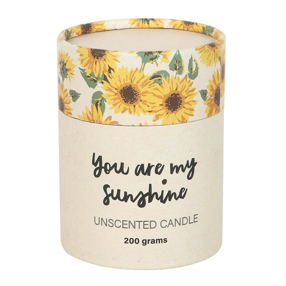 image 1 of You Are My Sunshine Unscented Candle with 3D Sunflower Multi