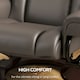 image 5 of HOMCOM Massage Recliner Chair with Footstool and Adjustable Backrest, Brown 