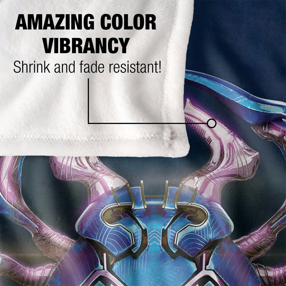 image 1 of Blue Beetle Beetle Blanket - Multicoloured - One Size