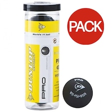 Dunlop Squash Balls (Pack of 3) - Black/White - One Size