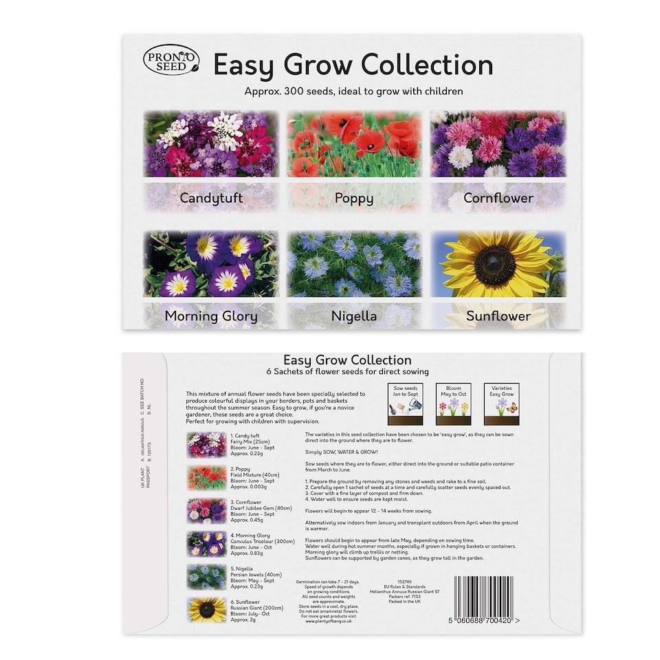 image 1 of Pronto Seed Flower Bumper Pack - 24 Varieties, Over 3,100 Flower Seeds for Beds, Pots and Baskets
