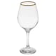 image 4 of Amber Gold Rimmed Wine Glass Drinking Glasses Sets Gift | Clear | Clear