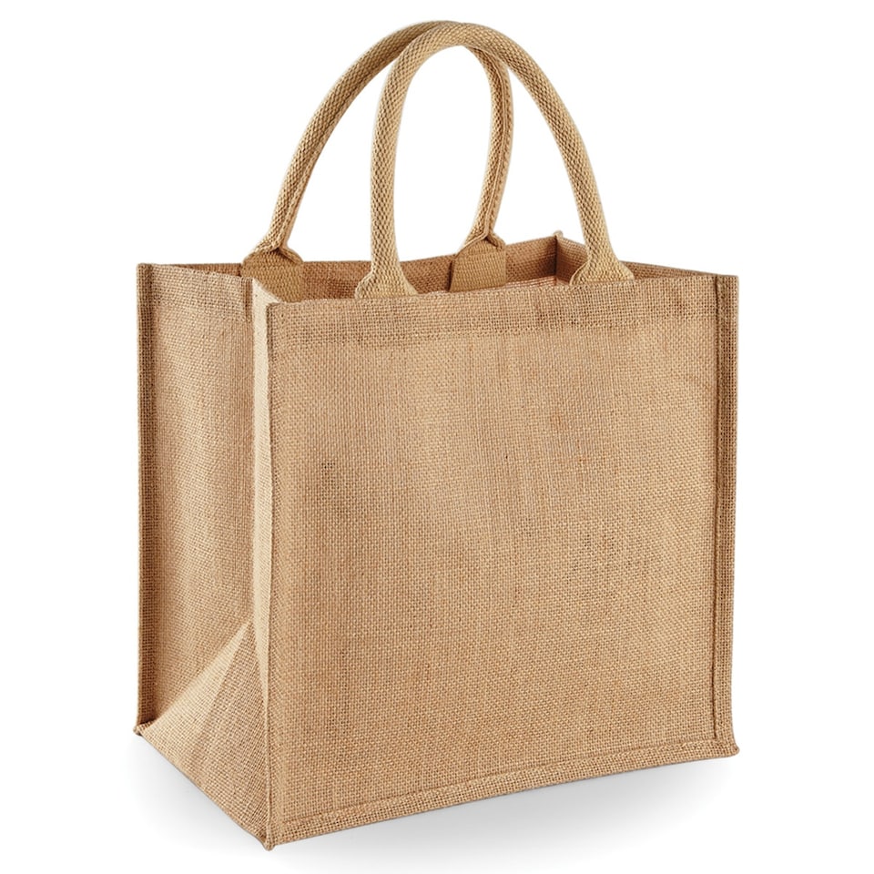 image 1 of Westford Mill Jute Mini Tote Shopping Bag (14 Litres)